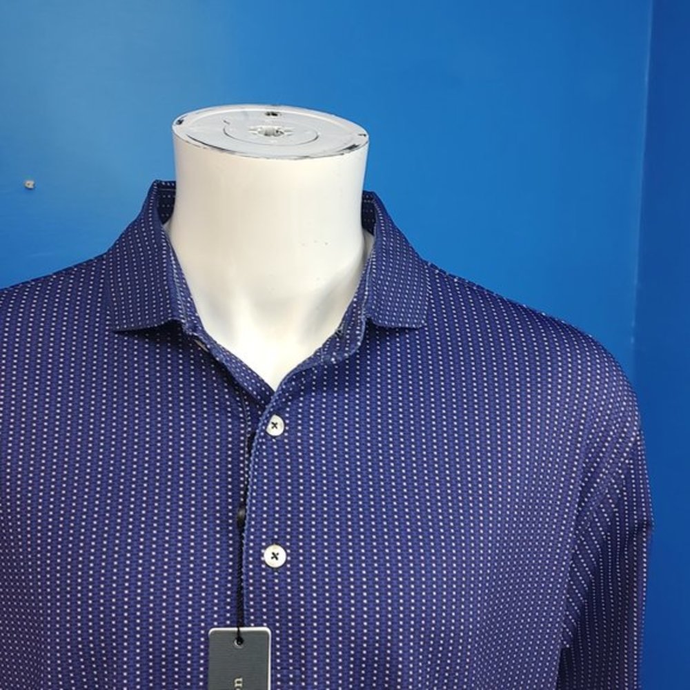 Turtleson men's Gentry performance polo navy Size L NWT